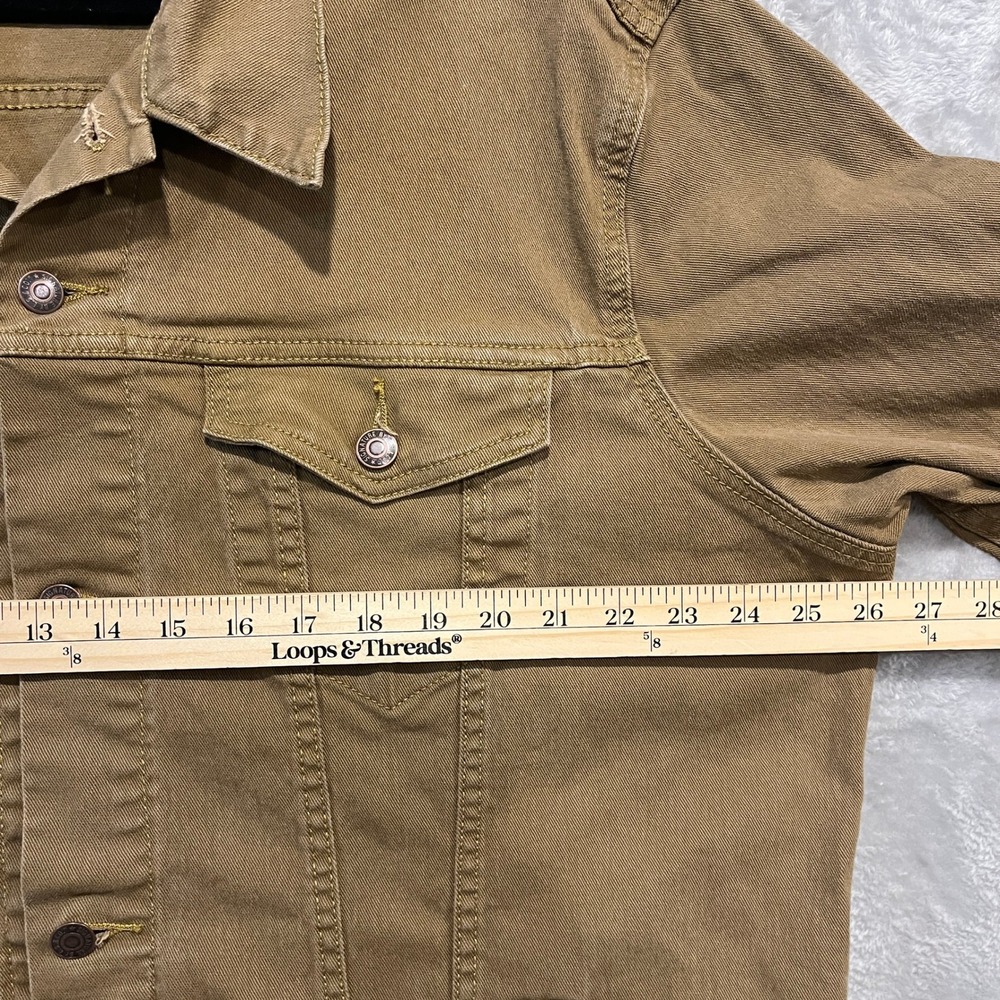 Signature by Levi Strauss Denim Jacket Men XXL Tan Brown Trucker Stretch - Picture 7 of 7
